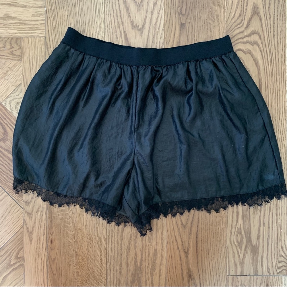 BCBG Dressy Shimmer Disco Shorts Black (S)